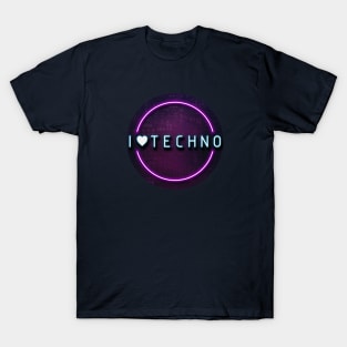 I LOVE TECHNO MUSIC T-Shirt